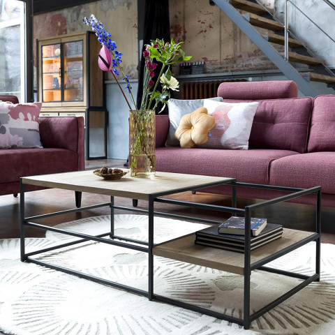 Stolik kawowy Henders & Hazel City 120 x 60cm Ruchome Blaty Stolik kawowy Henders & Hazel City 120 x 60cm Ruchome Blaty