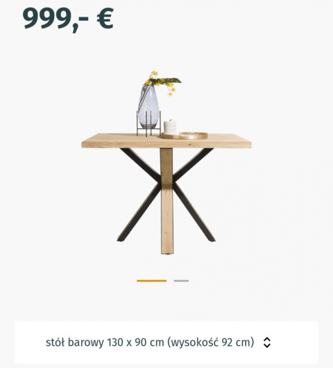 Stół barowy/ stół pod hokery Happy at Home Ovada Stół barowy/ stół pod hokery Happy at Home Ovada