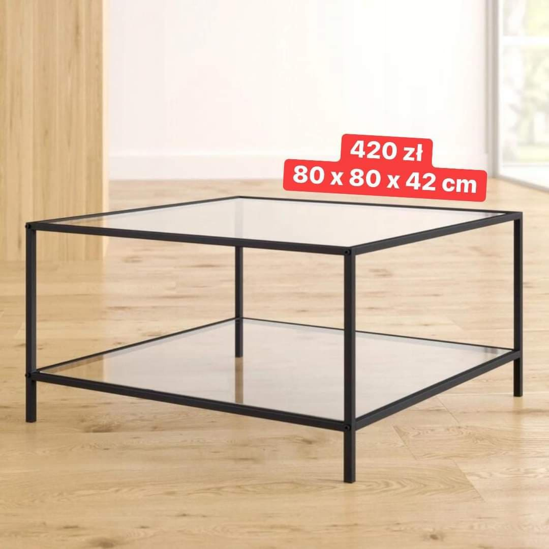 Stolik kawowy FurnitureR Modern Lux Glass 80x80x42cm