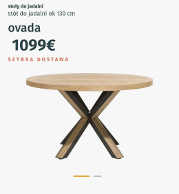 Stół okrągły OVADA 130 cm