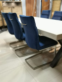 Stół z betonową powierzchnią blatu 200 x 100 cm drewno MANGO