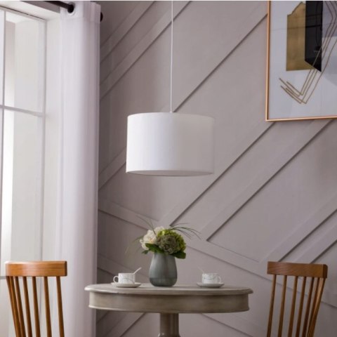 Lampa wisząca Zwis Modis Biały Abażur z Deklem 30 cm E27