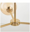Lampa przysufitowa Glamour Złota Miodowe Kule 3xG9