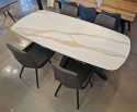 Stół Xooon Montello 200 + 2 x 50 cm x 100 cm white ceramika na szkle hartowanym