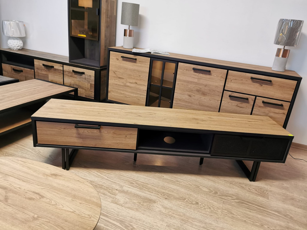 Szafka RTV 200 cm H&H Avalon/ Avalox natural Szafka RTV 200 cm H&H Avalon/ Avalox natural