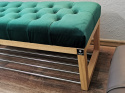 Pikowana ławka Emra Wood Design butelkowa zieleń 24 Pikowana ławka Emra Wood Design butelkowa zieleń 24