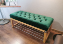 Pikowana ławka Emra Wood Design butelkowa zieleń 24 Pikowana ławka Emra Wood Design butelkowa zieleń 24