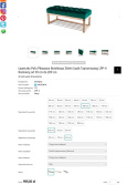Pikowana ławka Emra Wood Design butelkowa zieleń 24 Pikowana ławka Emra Wood Design butelkowa zieleń 24