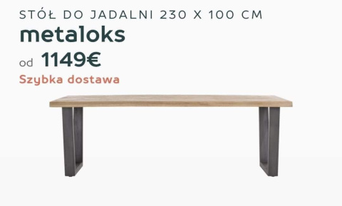 Stół nierozkładany H&H Metalox 230 x 100 cm Stół nierozkładany H&H Metalox 230 x 100 cm