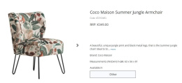 Fotel koktajlowy Coco Maison wybór tacpicerki