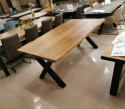Rozkładany stół 190 + 50 x 100 cm Metalox bark