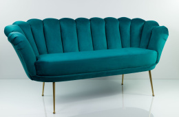 Sofa Turkusowa Emra Wood Design Kwiat Lotosu OD RĘKI