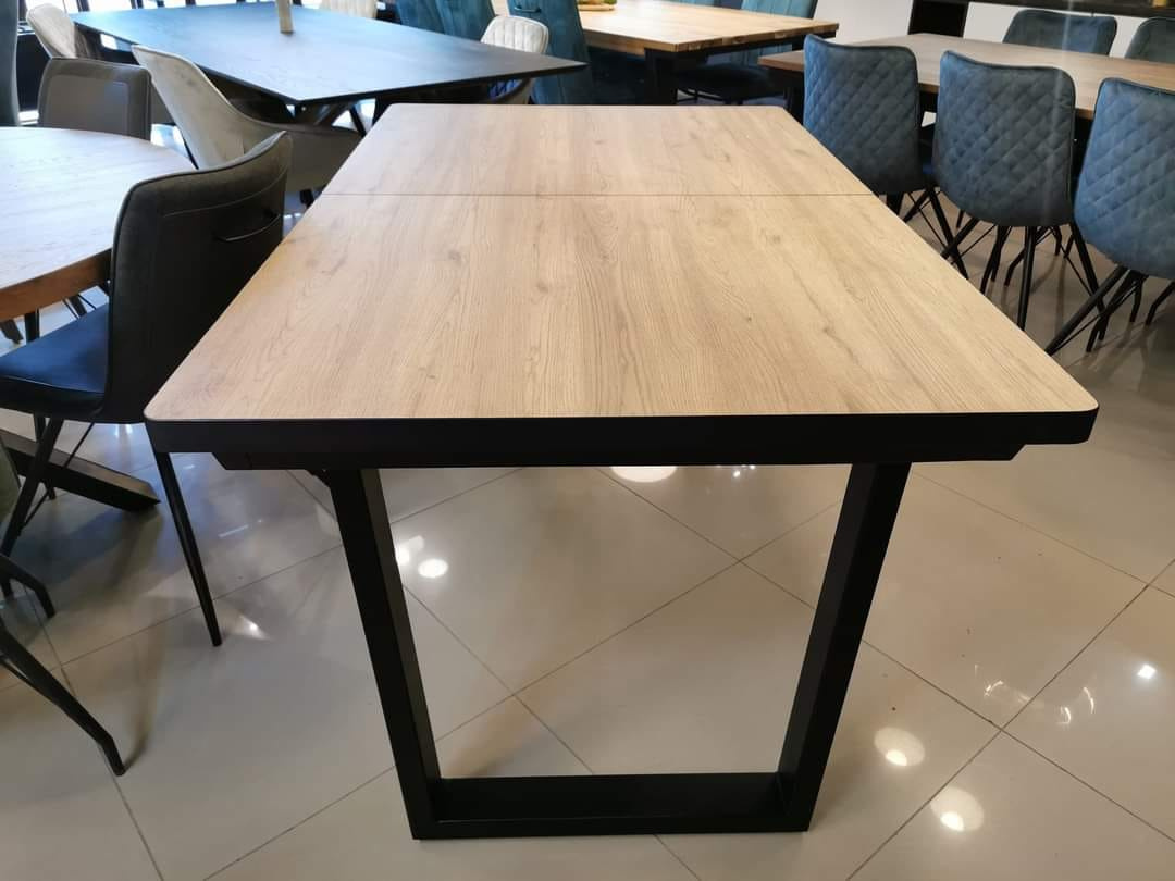 Stół rozkładany H&H Avalox 160 + 50 x 98 cm natural oak
