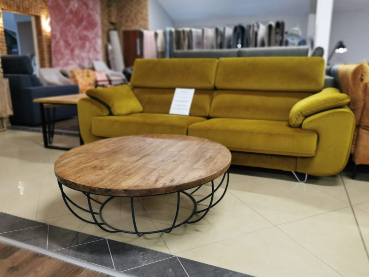 Stolik kawowy z drewna teak 100 cm Stolik kawowy z drewna teak 100 cm