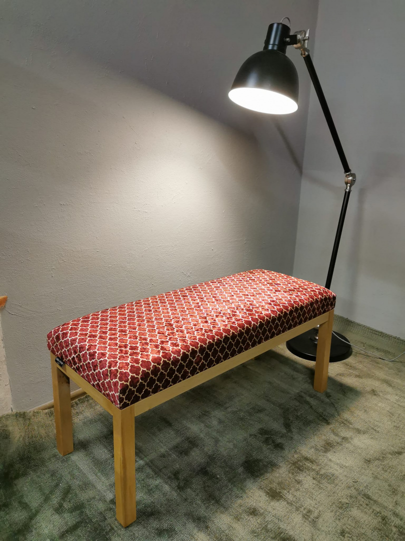 Drewniana, tapicerowana ławka Emra Wood Design Drewniana, tapicerowana ławka Emra Wood Design