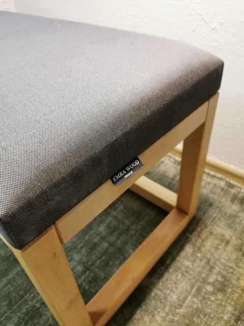 Ławka do przedpokoju Emra Wood Design ciemnoszara Ławka do przedpokoju Emra Wood Design ciemnoszara