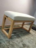 Ławka do przedpokoju z miejscem na buty Emra Wood Design janobeżowa ekoskóra Ławka do przedpokoju z miejscem na buty Emra Wood Design janobeżowa ekoskóra