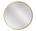 Lustro 60 cm okrągłe w metalowej złotej ramie