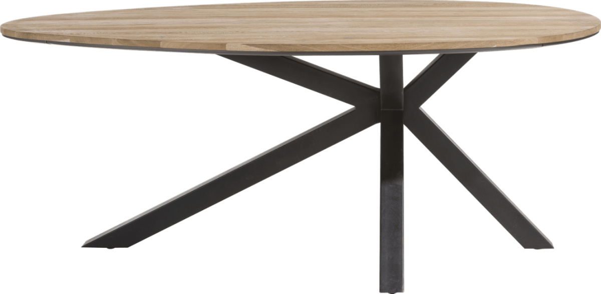 Owalny stół z litego drewna 200 x 120 cm Xooon Colombo Dąb