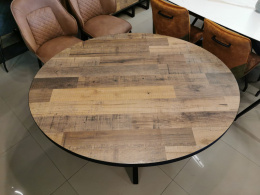 Stół barowy Avalox 130 x 110 cm driftwood/natural centralna noga