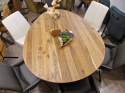 Owalny stół z litego drewna 150 x 110 cm Xooon Colombo Dąb