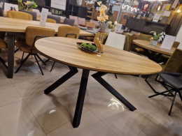 Owalny stół z litego drewna 150 x 110 cm Xooon Colombo Dąb