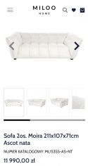 Sofa Moira 211 cm+ pufa Sofa Moira 211 cm+ pufa