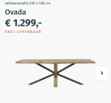 Stół Happy at Home Ovada 230 x 100 cm