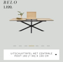 Stół Xooon Belo 180 + 60 x 100 cm Stół Xooon Belo 180 + 60 x 100 cm