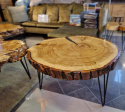 Stolik kawowy z plastra drzewa 84 cm Stolik kawowy z plastra drzewa 84 cm