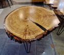 Stolik kawowy z plastra drzewa 84 cm Stolik kawowy z plastra drzewa 84 cm