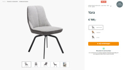 Krzesło Happy At Home Yara szaro-brązowe