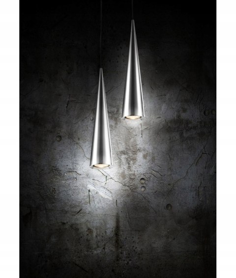 Lampa Alclara Miki Chromowany Stożek Tuba 35 cm Lampa Alclara Miki Chromowany Stożek Tuba 35 cm