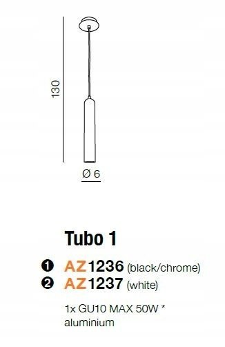 Lampa Alclara Tubo Chromowana Tuba 35 cm Lampa Alclara Tubo Chromowana Tuba 35 cm