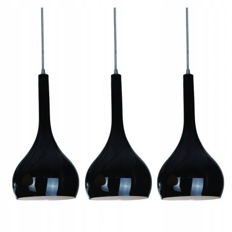 Lampa wisząca Alclara Bart Szklane czarne klosze Lampa wisząca Alclara Bart Szklane czarne klosze