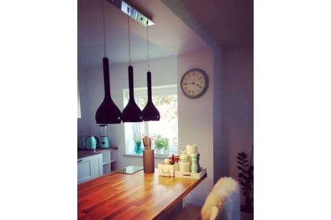 Lampa wisząca Alclara Bart Szklane czarne klosze Lampa wisząca Alclara Bart Szklane czarne klosze