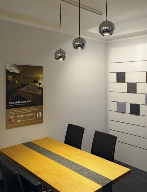 Lampa wisząca Maya Alclara chromowana kula 1xGU10 Lampa wisząca Maya Alclara chromowana kula 1xGU10