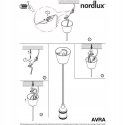 Oprawka z kablem Nordlux Avra E27 CZARNA METALOWA