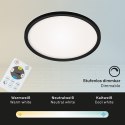 Plafon LED 18W BRILO Slim 7079-015 CZARNY PILOT