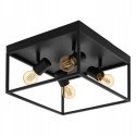 Plafon kwadratowy Eglo 98334 CZARNY MAT LOFT 36cm