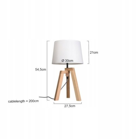 Sabi Lampka Nocna Mexlite 7662BE DREWNO BIAŁA Sabi Lampka Nocna Mexlite 7662BE DREWNO BIAŁA