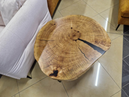 Stolik kawowy z plastra drzewa 80 x 75 cm