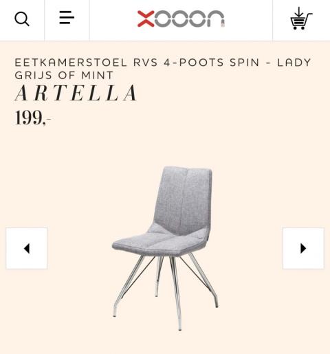 Krzesło Xooon Artella wybór tapicerki Krzesło Xooon Artella wybór tapicerki