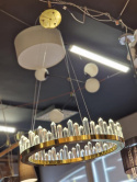 Okrągła lampa wisząca LED z kryształowymi lodowcami Gletscher Maytoni Classic