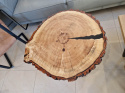 Stolik z plastra czeczota topoli średnica 80 cm Stolik z plastra czeczota topoli średnica 80 cm