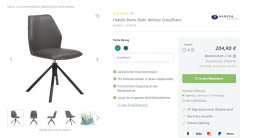 Komplet 6 szt krzeseł obrotowych Habufa Bravo