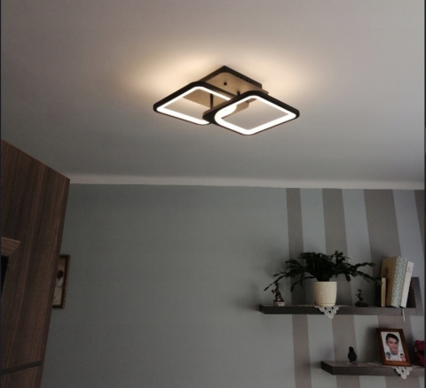 LAMPA LED PLAFON 42W PILOT CZARNY MAT 8828-2BK MIK LAMPA LED PLAFON 42W PILOT CZARNY MAT 8828-2BK MIK