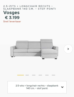 Narożnik Vosges z funkcją spania stelaż 160 cm+ materac, wybór tapicerki