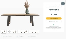 Stół rozkładany Hender& Hazel Farmland 190+ 60 x 100 cm