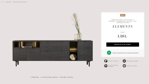 Komoda Xooon Elements 240 cm Onyx Komoda Xooon Elements 240 cm Onyx